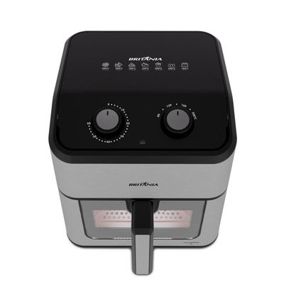 Air Fryer Britânia 8L Redstone Visor Glass BAF80A 220V