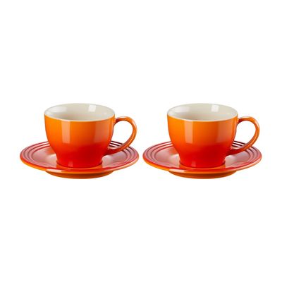 CONJUNTO LE CREUSET 2 CANECAS 200ML EXPRESSO C/ PIRES LARANJA 79019200900000