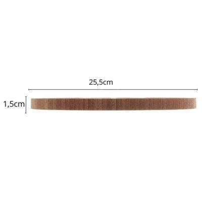 Jogo de 24 Tábuas Petisqueiras Bambu 5 Divisórias 25cm Lyor Round Servir Aperitivos Petiscos Bar