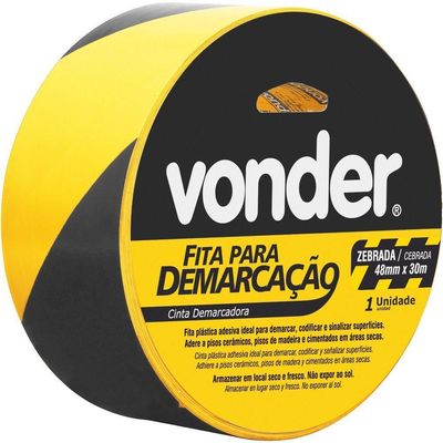 Fita Para Demarcação De Solo 48mmx30m Zebrada Vonder