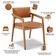 Kit 06 Cadeiras Para Sala de Jantar Estar Living Giorgia L02 Couríssimo Canela - Lyam Decor