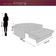 Sofá Cama Compacto 2 Lugares 1,38 Larg Amora New Matrix Suede Cinza
