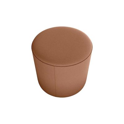 Puff Banqueta Redondo Luxo Copenhage Matrix Veludo Ferrugem