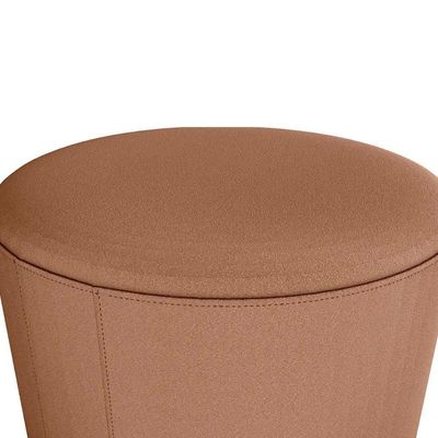 Puff Banqueta Redondo Luxo Copenhage Matrix Veludo Ferrugem