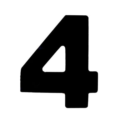 Número 4 Em Acm Preto 185mm - 685-4 - Numeral