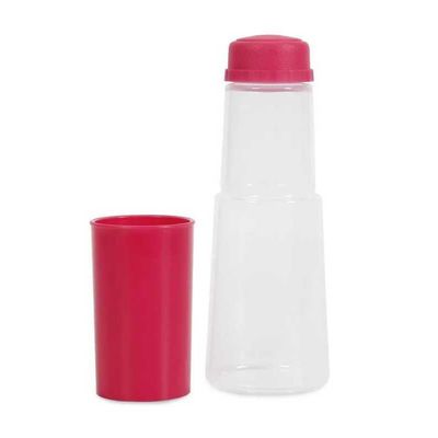 GARRAFA PLASTICO C/ COPO CONTAINER KIDS THERMO ROSA DERMIWIL