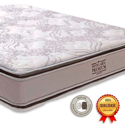 Cama Box Baú Queen Marrom E Colchão Four Season Molas Vstore