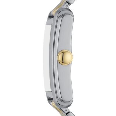 Relógio Fossil Masculino Ref: Fs6010/1kn Clássico Retangular Bicolor