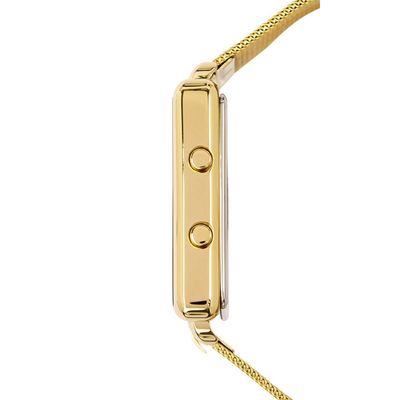 Relógio Condor Feminino Ref: Comd1202afs/4d Led Espelhado Mesh Dourado