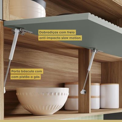Armário Aéreo 1 Porta Basculante Marquesa 120cm 100% Mdf