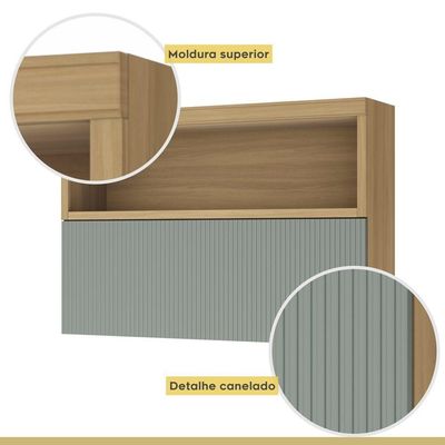 Armário Aéreo 1 Porta Basculante Marquesa 120cm 100% Mdf