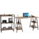 Kit Mesa Cavalete 150 cm com Estante 3 Prateleiras Estilo Industrial Form C01 Carvalho - Lyam Decor
