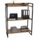 Kit Mesa Cavalete 150 cm com Estante 3 Prateleiras Estilo Industrial Form C01 Carvalho - Lyam Decor