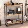 Kit Mesa Cavalete 150 cm com Estante 3 Prateleiras Estilo Industrial Form C01 Carvalho - Lyam Decor