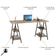 Kit Mesa Cavalete 150 cm com Estante 3 Prateleiras Estilo Industrial Form C01 Carvalho - Lyam Decor