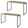 Kit 02 Mesas Para Escritório e Home Office Industrial Aspen 135 cm C01 Carvalho - Lyam Decor