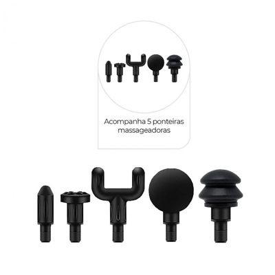 Mini Pistola Massageadora Portátil Dellamed Preto / Bivolt