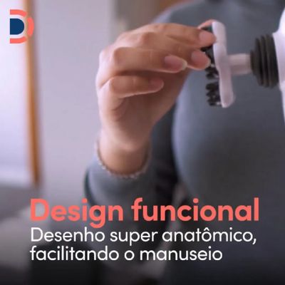 Massageador Corporal Hammer com 5 Discos Massageadores Dellamed Grafite / 220V