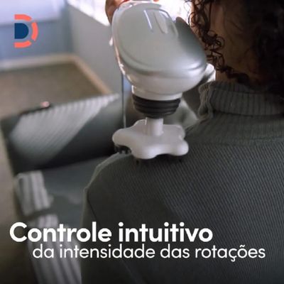 Massageador Corporal Hammer com 5 Discos Massageadores Dellamed Grafite / 220V