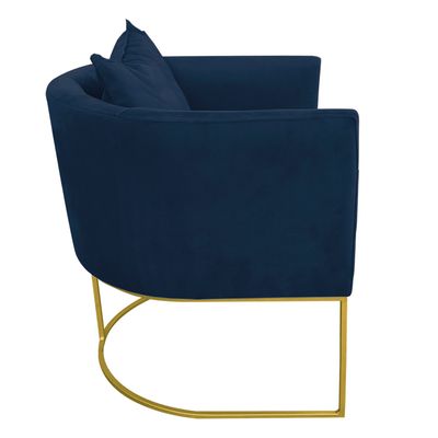 KIT 02 POLTRONAS PAOLA SUEDE AZUL MARINH