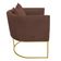 KIT 02 POLTRONAS PAOLA SUEDE MARROM BASE