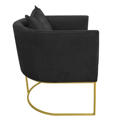 KIT 02 POLTRONAS PAOLA SUEDE PRETO BASE