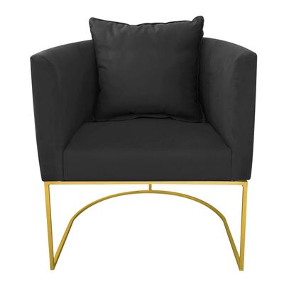 KIT 02 POLTRONAS PAOLA SUEDE PRETO BASE