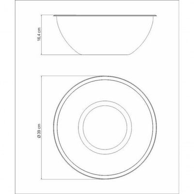 Bowl Tramontina Cucina Preparo Em Aço Inox 36cm 12,3 Litros