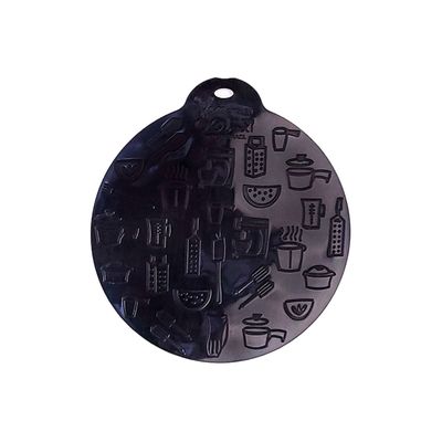 Almofada de Silicone Preta 19cm Para Fogão De Indução Magnética