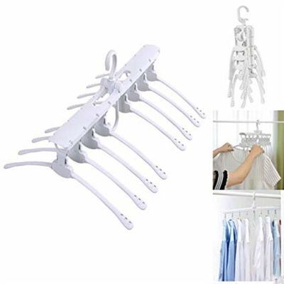 Cabide Organizador Magico 8 Em 1 Triplica Guarda Roupa Multiplica Espaco Giratorio Multifuncional