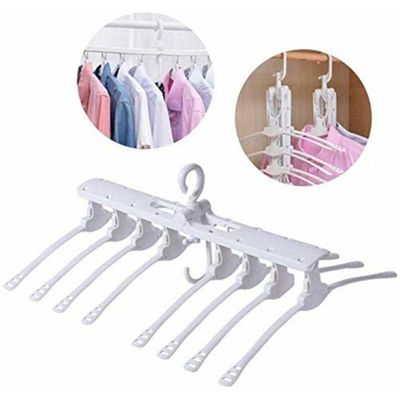 Cabide Organizador Magico 8 Em 1 Triplica Guarda Roupa Multiplica Espaco Giratorio Multifuncional