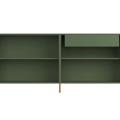 Buffet Para Sala de Jantar 4 Portas 1 Gaveta Pés Industrial Dourado Naim I03 Musgo - Lyam
