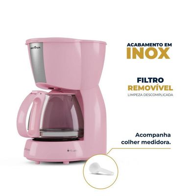 Cafeteira Rosa Britânia BCF15 Inox 15 Xícaras 550W 220V