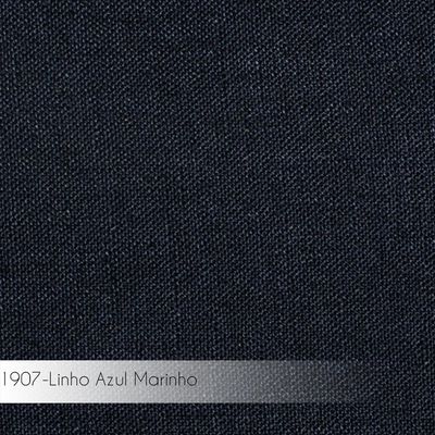 Kit 3 Cadeiras Decorativa Sala de Jantar Anne Linho Azul Marinho - Gran Belo