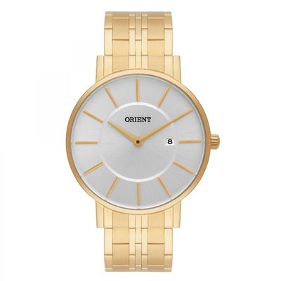 Relógio Orient Masculino Ref:Mgss1091 S1kx Slim Dourado