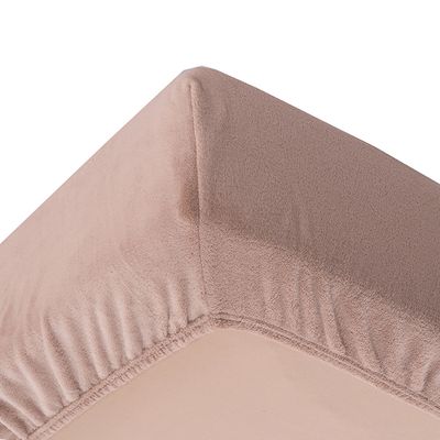 Jogo de Lençol Queen em Manta Plush 3 Peças - Bege - 100% Poliéster