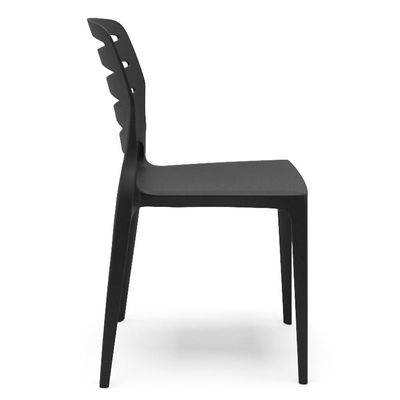 Kit 02 Cadeiras Para Cozinha Área Gourmet Jardim Empilhável Larsen P03 Preto - Lyam Decor