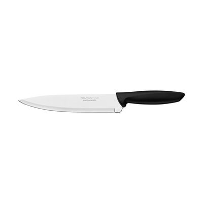 Faca Chef Tramontina Plenus com Lamina em Aço Inox e Cabo de Polipropileno Preto 8"
