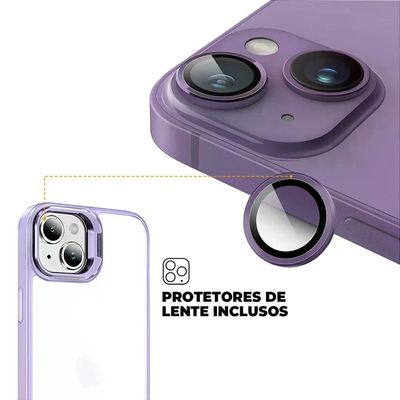 Kit Capa Gravity Lilás e Película Ultra Safe para iPhone 15 - Gshield