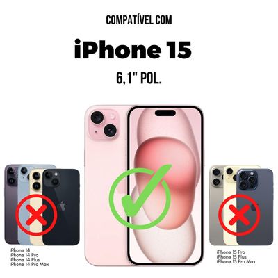 Kit Capa Gravity Lilás e Película Ultra Safe para iPhone 15 - Gshield
