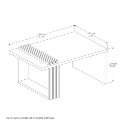 Mesa De Centro Jb 8020 Pérola E Nature Bechara