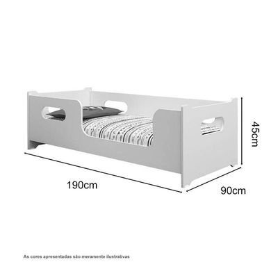Cama Montessoriana Solteiro Branca Gabrielli