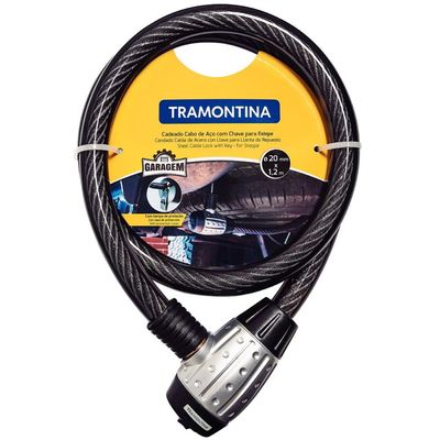 Cadeado Antifurto para Estepe de Carro Tramontina 20x1200 mm com Chave