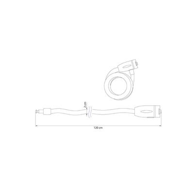 Cadeado Antifurto para Estepe de Carro Tramontina 20x1200 mm com Chave