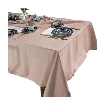 Toalha Mesa Retangular 140x210cm Requinte TJ 5796Rose Dohler