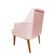 Cadeira Poltrona Decorativa Paris Sala De Jantar Recepção Retro Com Braça Suede Rosa Bebê Lar Móveis E Decoração