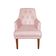 Cadeira Poltrona Decorativa Paris Sala De Jantar Recepção Retro Com Braça Suede Rosa Bebê Lar Móveis E Decoração