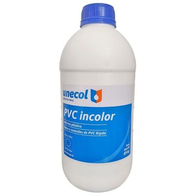 Cola Cano PVC Adesivo Plástico Frasco 850g Unecol Profissional Resistente Forte Secagem Rápida