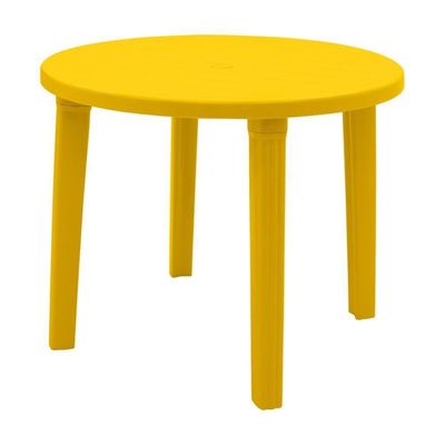 Mesa Tramontina Cassino Em Polipropileno Amarelo