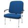 Cadeira De Escritório Recepção Com Braço Fixa Cromada Magno P03 Crepe Azul - Lyam Decor